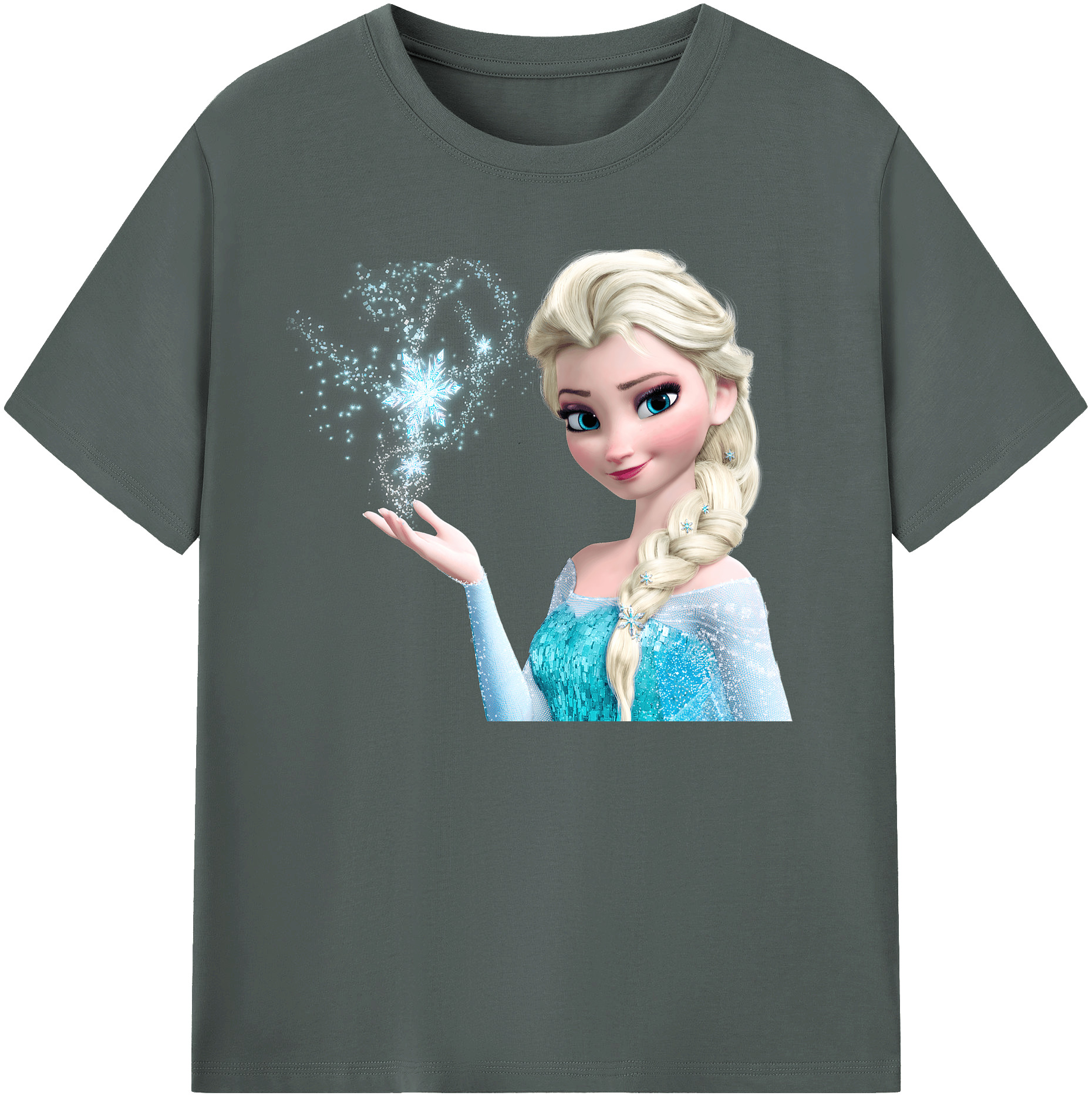 （画像用） アナと雪の女王 アンナ エルサ Frozen Anna Elsa 綿100％ メンズ半袖Tシャツ｜肌触りやわらか＆通気性